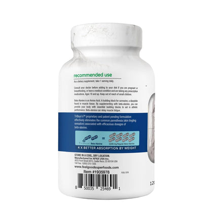 FEEL GOOD Lifestyle Beta-Alanine Capsules – 3200mg Equivalent Dose, 120 Vegan Capsules