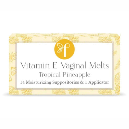 Femallay Organic Vaginal Melts – Pineapple – 100% Natural Relief for Dryness, Odor & Daily Feminine Discomfort – 14 Count + Applicator