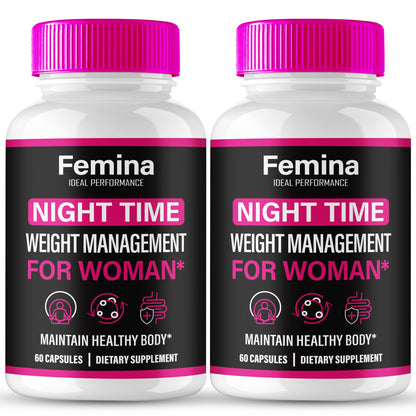 Femina Nighttime Capsules for Women – Premium Night Time Pills (2 Pack) | All Natural Keto Pastillas Reviews
