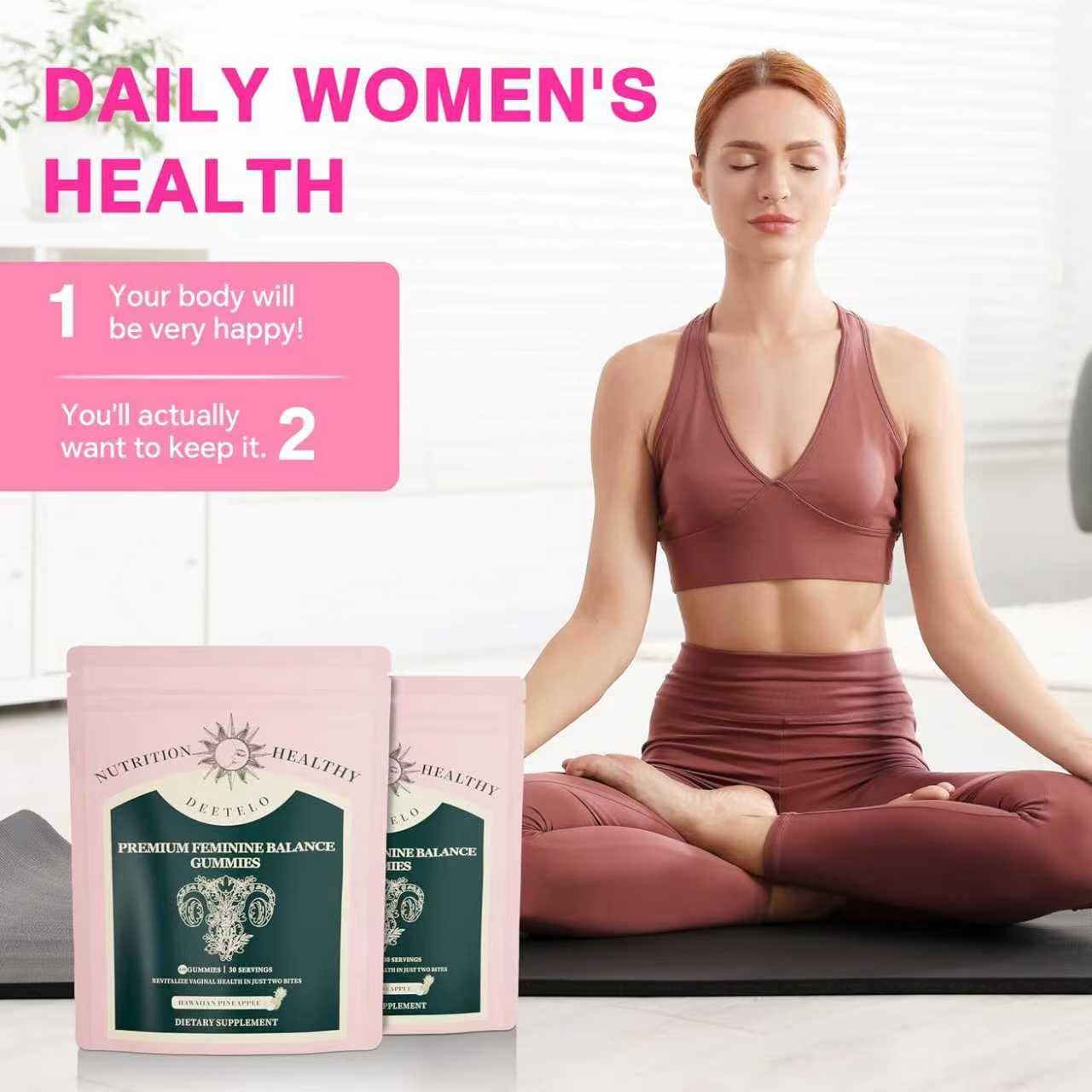 Feminine Balance Gummies – Hawaiian Pineapple | pH & Digestive Health, Immune Support
