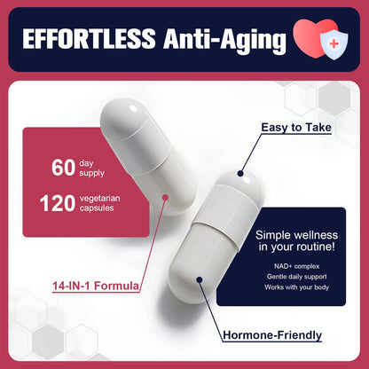 Femmetra NAD+ Supplements for Women – Hormone Balance, Energy & Anti-Aging (120 Caps)