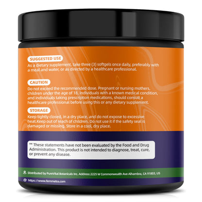 Femmetra Pumpkin Seed Oil with Saw Palmetto Capsules – 180 Softgels | Hair, Prostate & Urinary Health | Vegan & Non-GMO