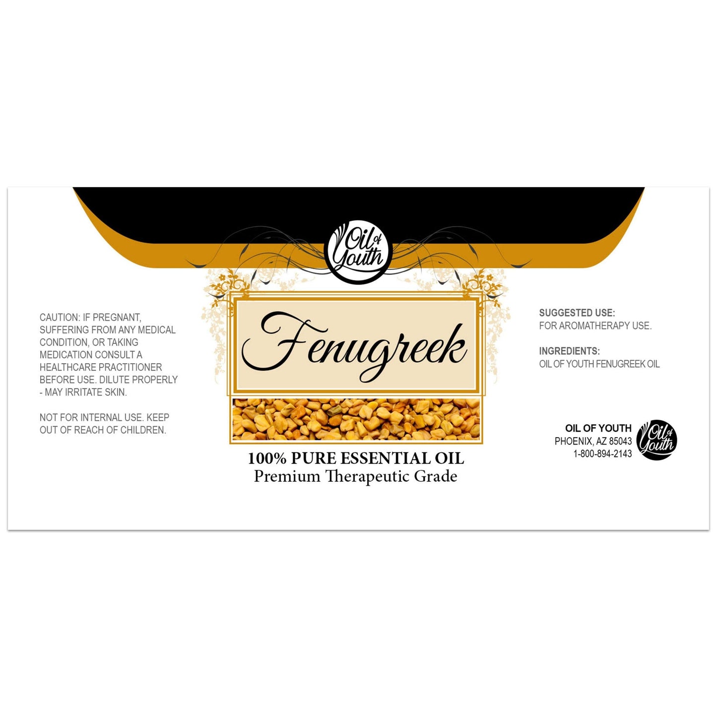 Oil of Youth Fenugreek Essential Oil – Pure Fenugreek Oil – 4 oz