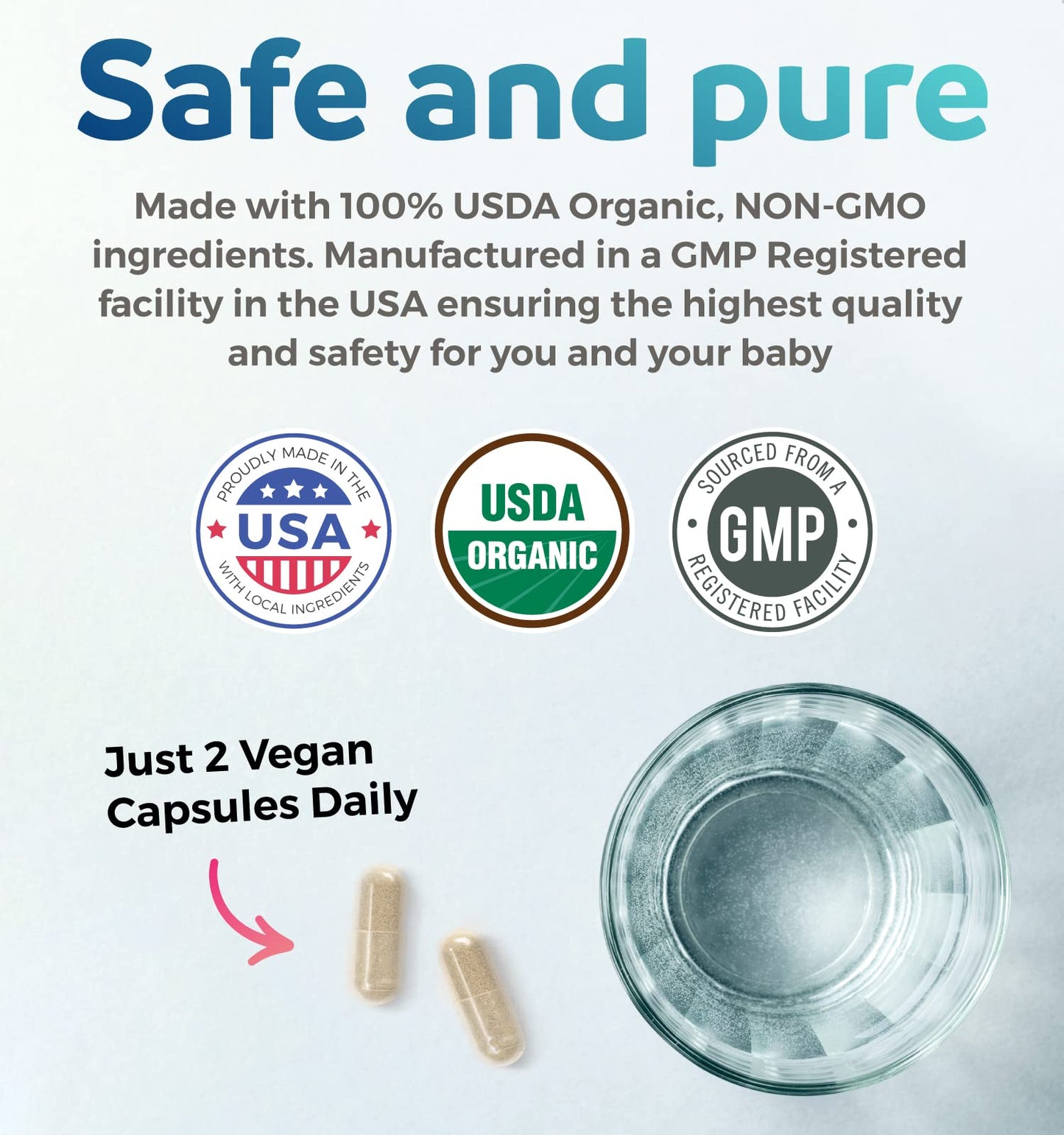 USDA Organic Lactation Supplement - Fenugreek, Fennel & Milk Thistle | 60 Vegan Capsules