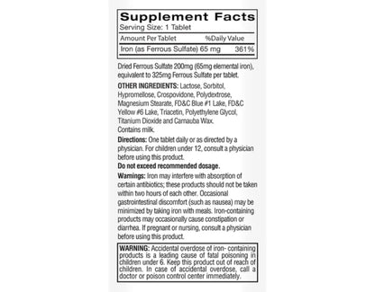 Feosol Original Ferrous Sulfate Iron Supplement - 120 CT (Pack of 3) | 65 mg Elemental Iron