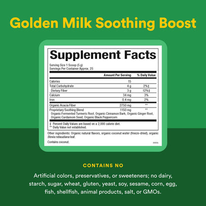 Whole Earth & Sea Golden Milk Soothing Boost: Turmeric & Ginger 4.4 oz Powder