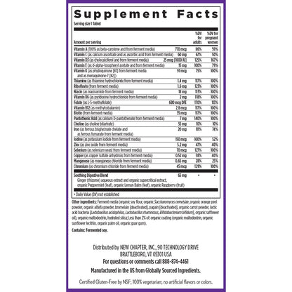 New Chapter Prenatal Vitamins | One Daily Methylfolate & Choline | 60 Count