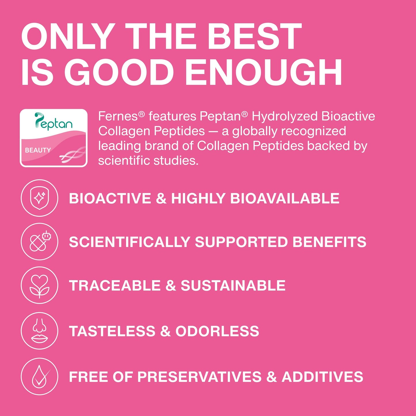 Advanced Collagen Peptides for Women – Grass-Fed Type I & III, 10g per Scoop, Unflavored