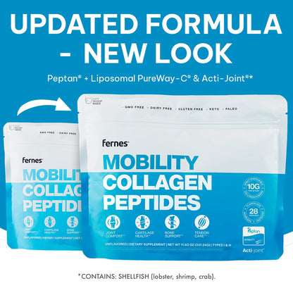Fernes Mobility Collagen Peptides Powder – Glucosamine, Chondroitin, Hyaluronic Acid & Liposomal Vitamin C
