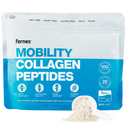 Fernes Mobility Collagen Peptides Powder – Glucosamine, Chondroitin, Hyaluronic Acid & Liposomal Vitamin C