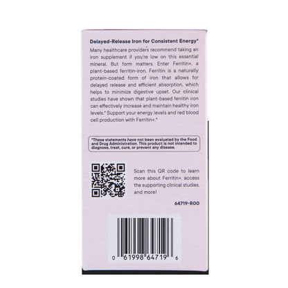 Flora Ferritin+ Delayed-Release Iron – Plant-Based, Vegan, Gluten-Free