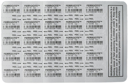 Ferrocite Tablets 100ct – Compare to Hemocyte (324mg) Iron Supplement