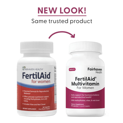 Fairhaven Health FertilAid for Women – Prenatal Vitamin Fertility Supplements (90 Capsules)