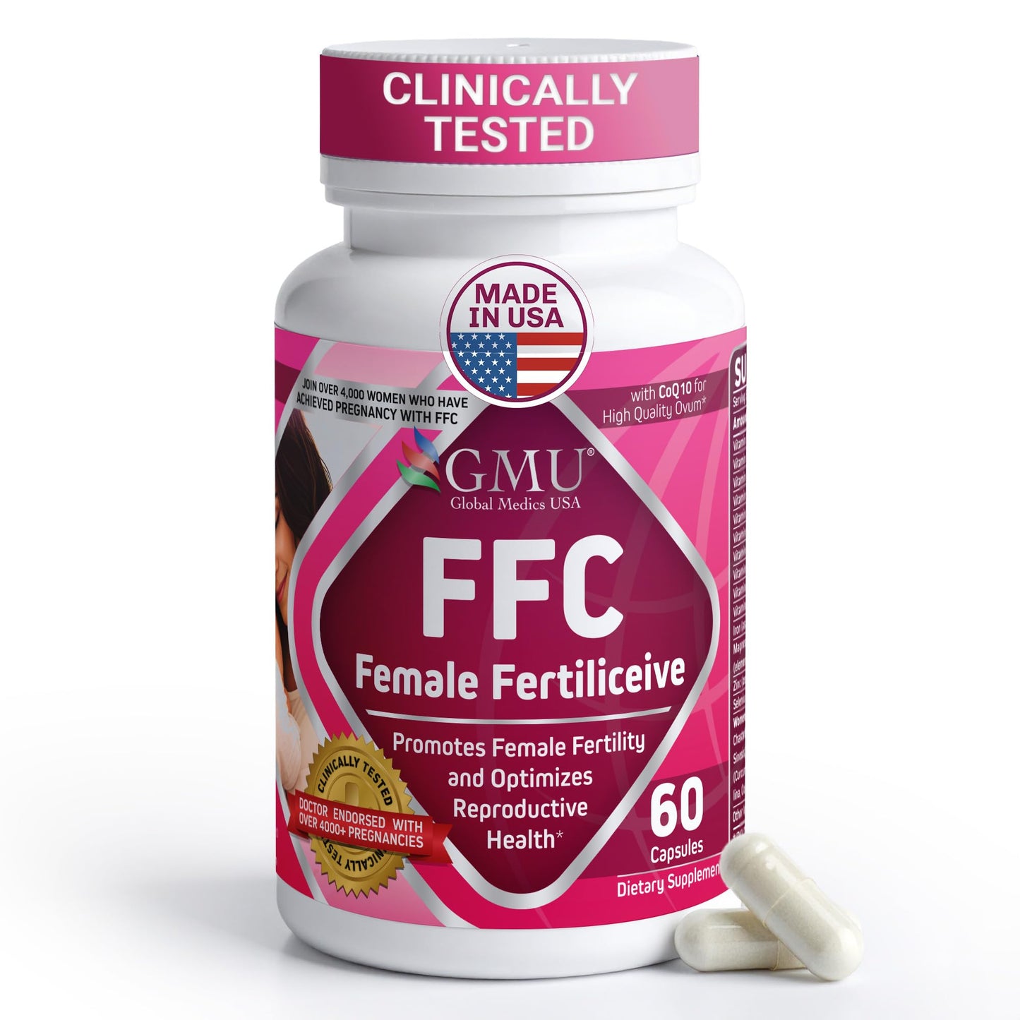 FFC Female Fertiliceive -Clinically Tested Hormonal Support Formula |65% Pregnancy Rate in 3 Months |4,000+ Real-World & 500+ Doctor-Verified Pregnancies |Supports Ovulation & Egg Health | Halal
