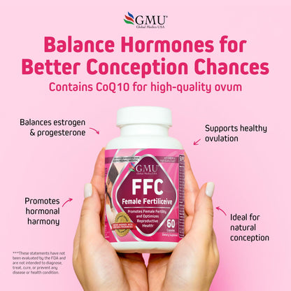 FFC Female Fertiliceive -Clinically Tested Hormonal Support Formula |65% Pregnancy Rate in 3 Months |4,000+ Real-World & 500+ Doctor-Verified Pregnancies |Supports Ovulation & Egg Health | Halal