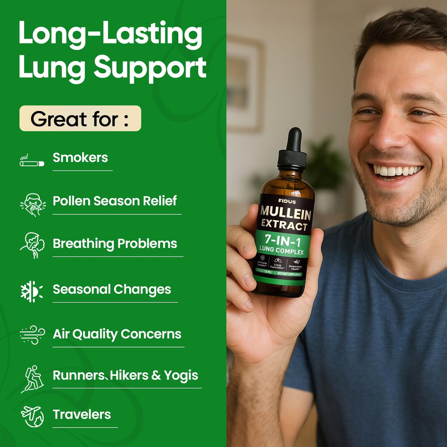 Fidus Mullein Drops – 7-Herb Lung Detox for Lungs & Lymphatics (4 oz)