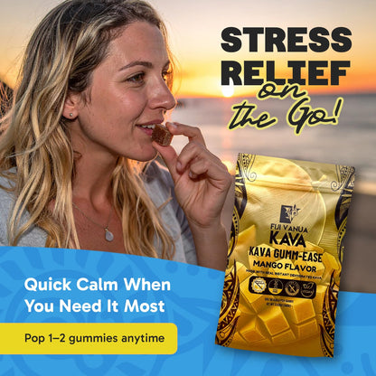 Fiji Vanua Kava GUMM-Ease Mango Gummies - 20 ct, 3.52 oz