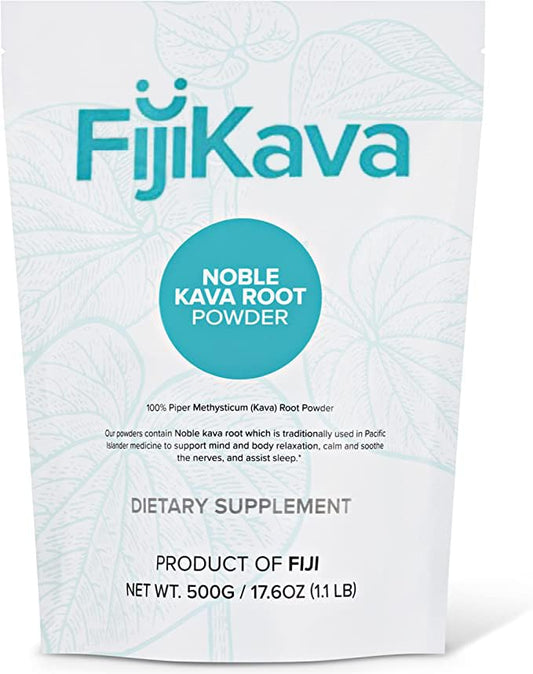 FijiKava Instant Kava Powder 500g | Premium Noble Kava Root, High Kavalactones, Easy Mix