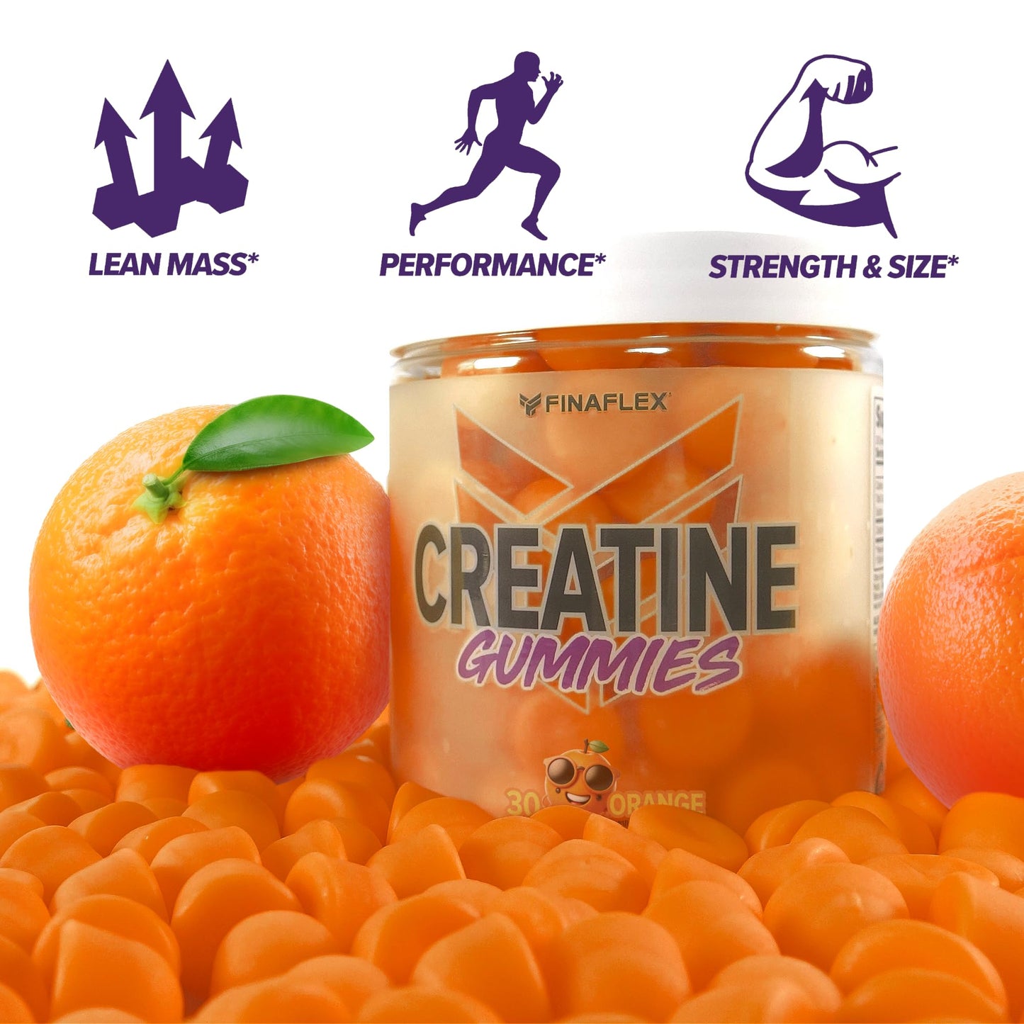 FINAFLEX Creatine Gummies - 120 Gummies | 5g Creatine Monohydrate Per Serving