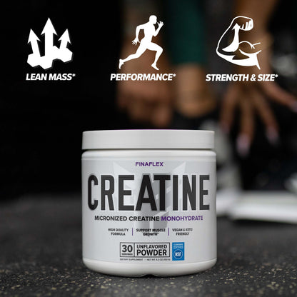 FINAFLEX Pure Creatine Unflavored - 5.3 oz | Promotes Strength, Size & Performance | 100% Micronized Creatine Monohydrate | NSF Certified