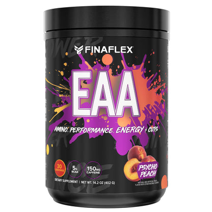 FINAFLEX EAA, Psycho Peach – 14.2 oz | Promotes Performance, Energy & Cuts