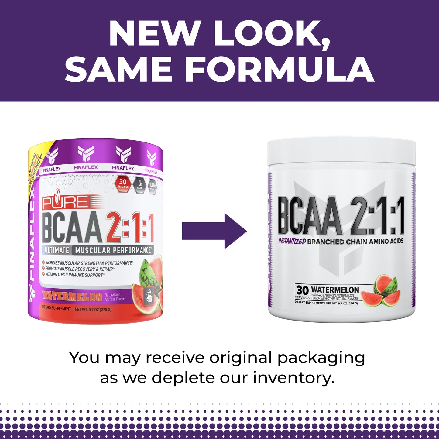 FINAFLEX Pure BCAA 2:1:1 Watermelon 9.7 oz | Strength, Recovery & Performance