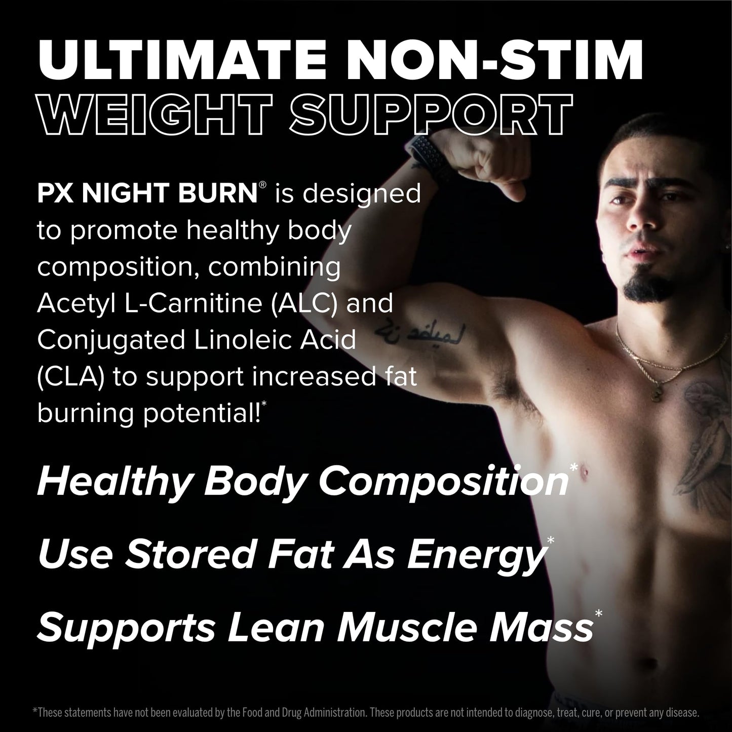 FINAFLEX PX Night Burn - Non-Stimulant Fat Burner | 120 Capsules