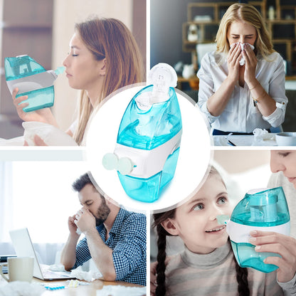 FireAnt Silicone Saline Pod Refills for Navage Nasal Care (Blue & White, 16 Pack)