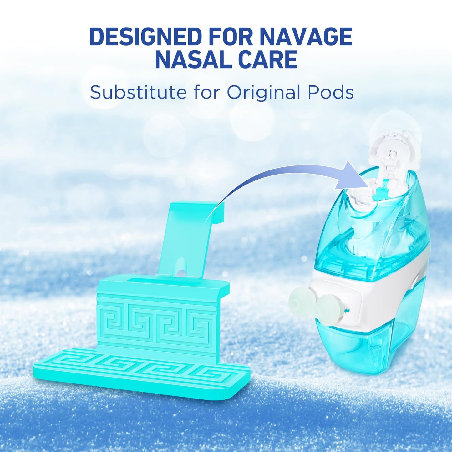 FireAnt 100 Saline Packets + 16 Silicone Pods Refills for Navage Nasal Care