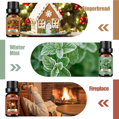 Winter Essential Oils Set – 6x10ml Fragrance Oils for Diffusers