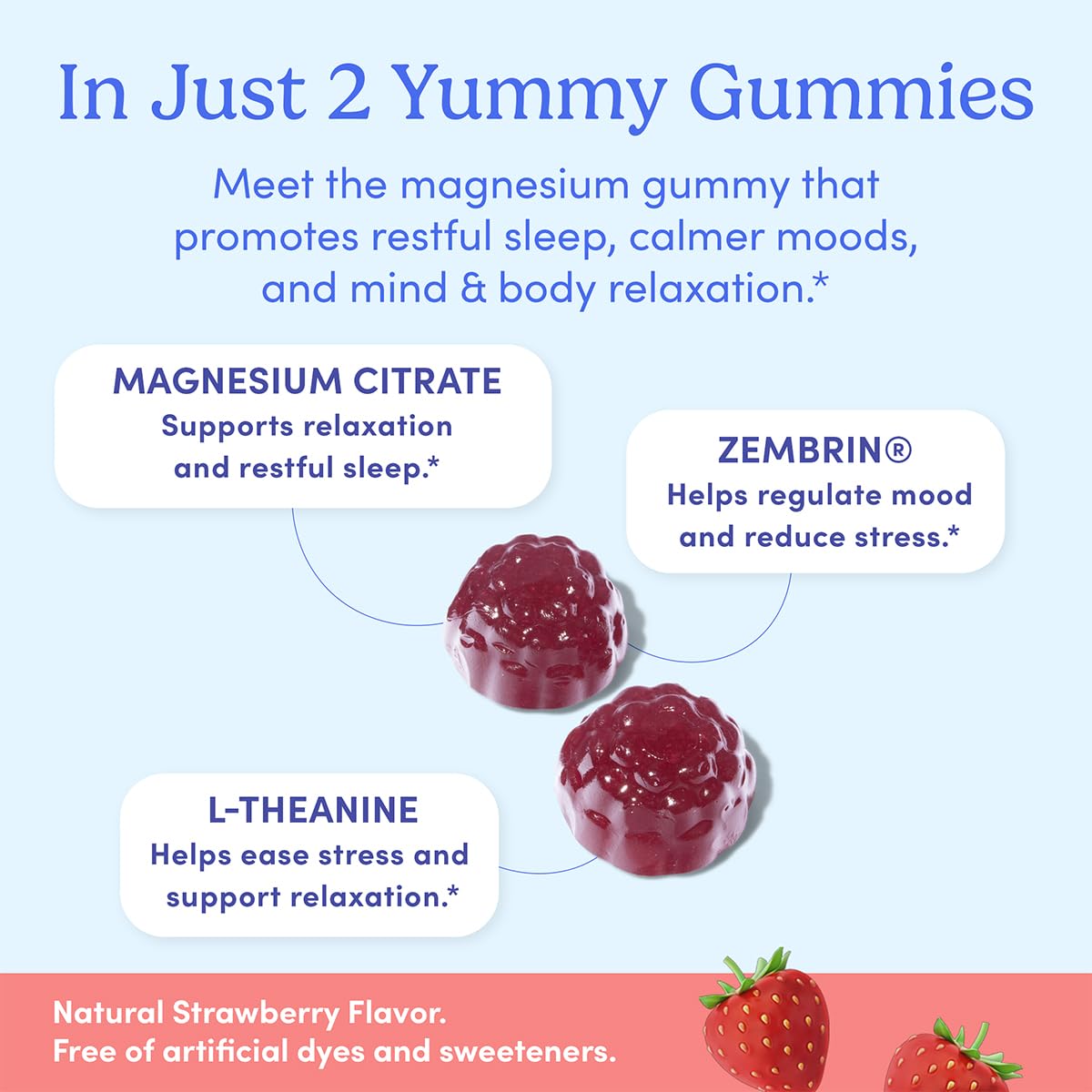 First Day Women’s Nighttime Reset Calming Magnesium Gummies – Sleep Support, Calm Mood & Energy – No Melatonin – 30-Day Supply