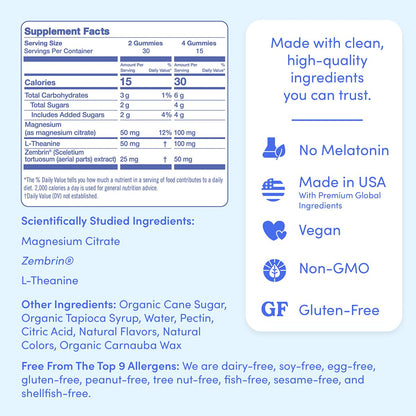 First Day Women’s Nighttime Reset Calming Magnesium Gummies – Sleep Support, Calm Mood & Energy – No Melatonin – 30-Day Supply