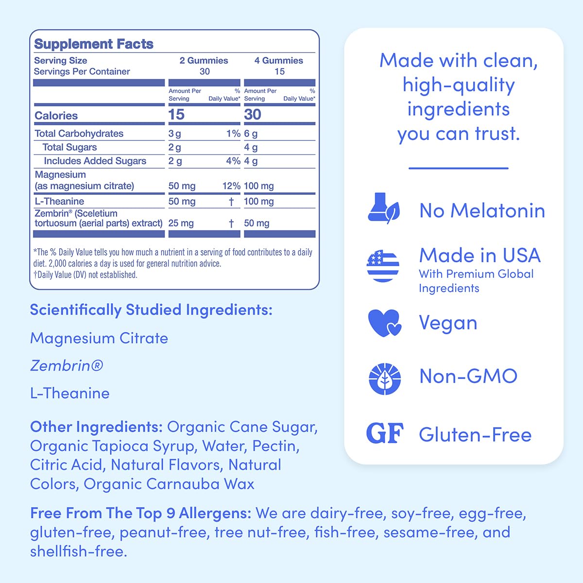 First Day Women's Nighttime Reset Calming Magnesium Gummies – Sleep Support, Calm Mood & Energy, No Melatonin – 60-Day Supply