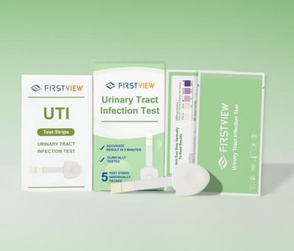 FIRSTVIEW UTI Test Strips – Leukocytes & Nitrites, 2-Minute Results (5 Pcs)