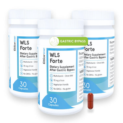 FitForMe Bariatric Multivitamins with Iron – WLS Forte One‑A‑Day for Gastric Bypass | 90‑Day Supply