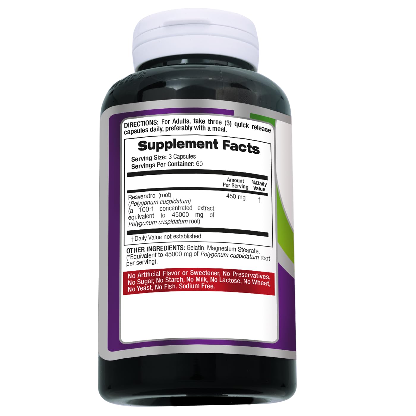 FITO MEDIC'S Lab Resveratrol 450 mg – 180 Count (Pack of 2) | 100:1 Extract