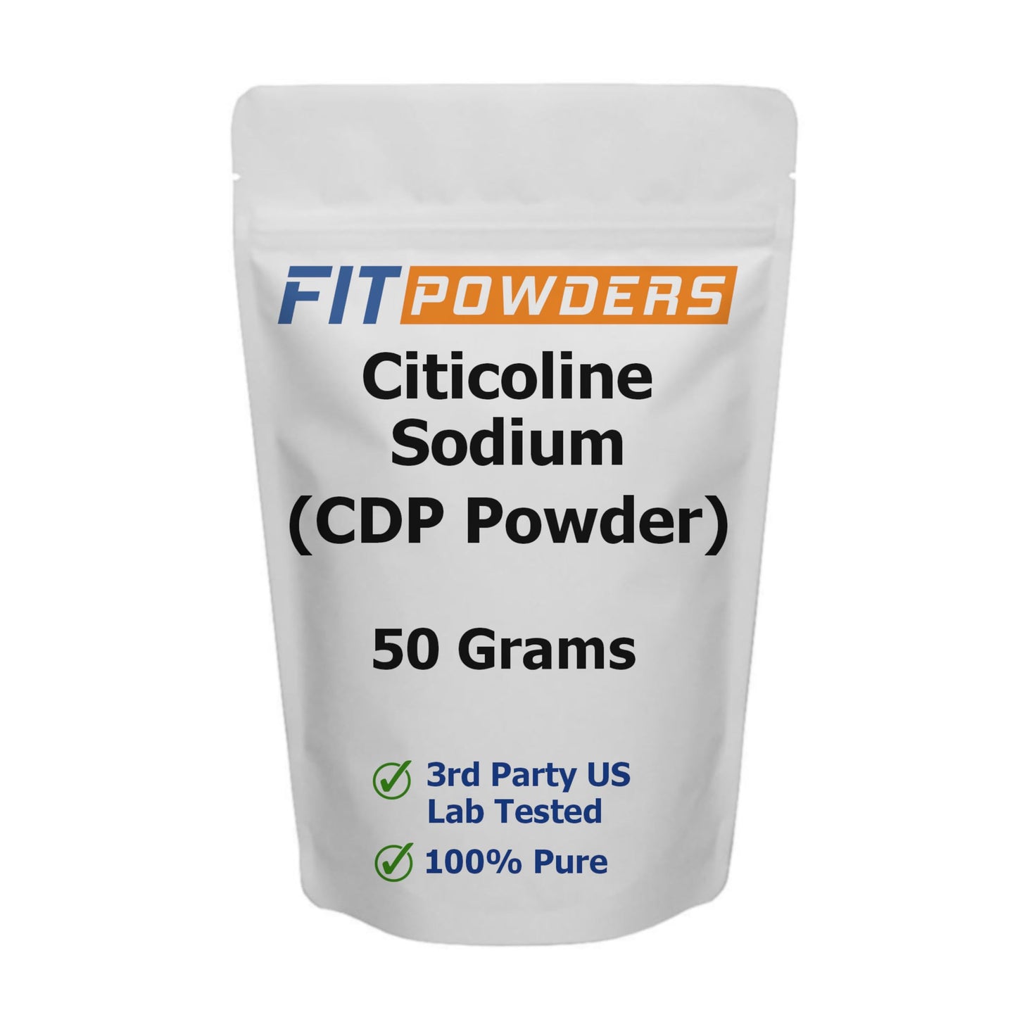 FitPowders Citicoline Powder (CDP Choline) – 50 Grams, Non-GMO, Vegan, with Scoop