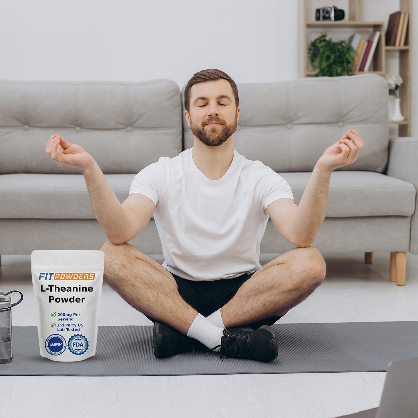 FitPowders L-Theanine Powder 500g | Pure, Non-GMO, Vegan, Gluten Free