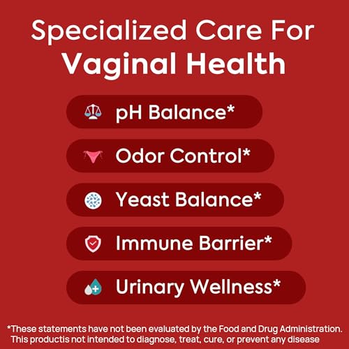 Vaginal Probiotics for Women - pH Balance, Odor Control, Flora, Immune Support - 60 CT
