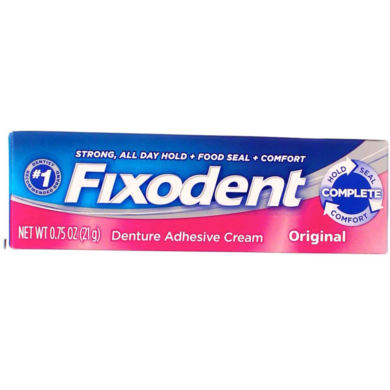Fixodent Denture Adhesives Cream Original 0.75 oz – Pack of 6