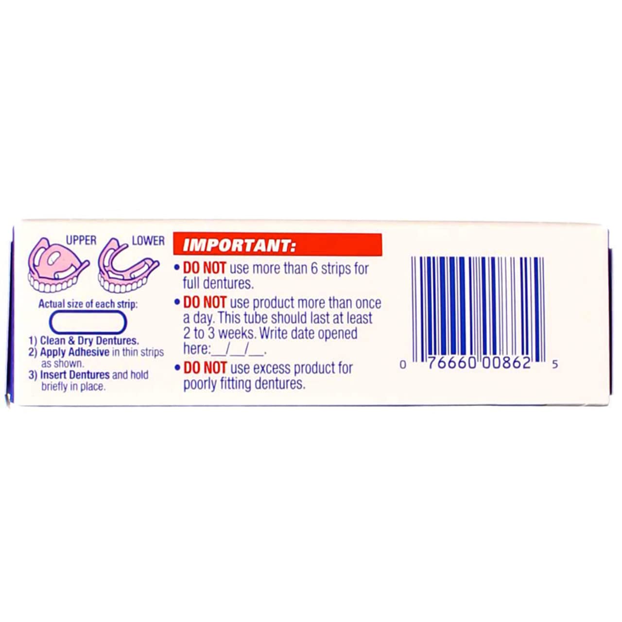 Fixodent Denture Adhesives Cream Original 0.75 oz – Pack of 6