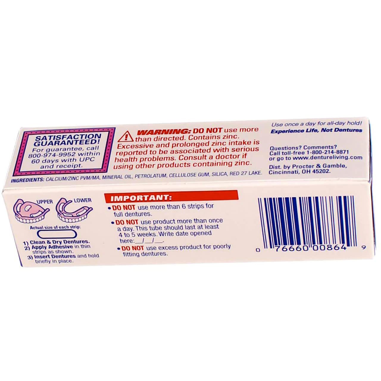 Fixodent Original Denture Adhesive Cream 1.40 oz – Pack of 2