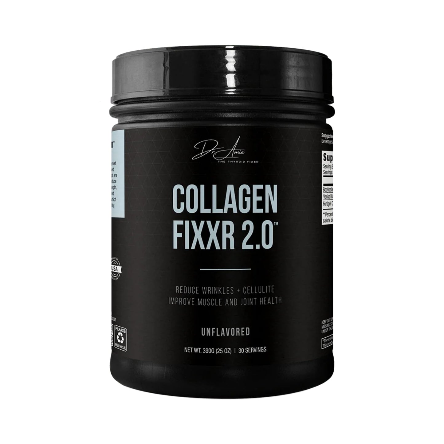 Fixxr Collagen 2.0 by Dr. Amie – 3 Bioactive Collagen Peptides | Unflavored | 30 Servings