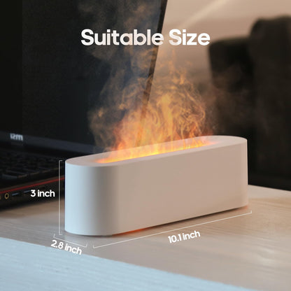 Flame Colorful Essential Oil Diffuser – Aromatherapy Humidifier (White)