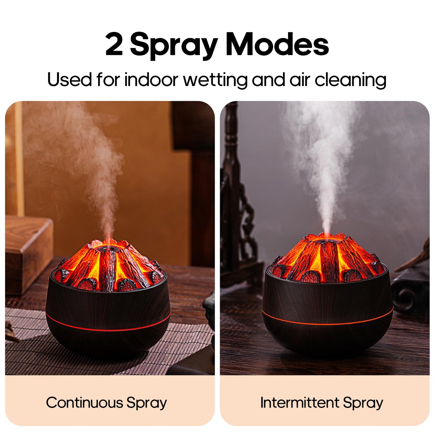 Flame Essential Diffuser 300ml – Ultra-Quiet Aromatherapy