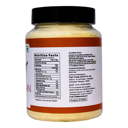 Flavour Drum SOYA Lecithin Powder 200 g (7 oz) | 100% Pure Plant-Based Emulsifier | Non-GMO Soy Lecithin for Baking, Chocolate Making, Sauces & Keto Recipes | Vegan, Gluten-Free | No Additives