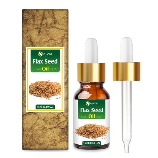 Flax Seed Oil 100% Natural - Pure Undiluted Carrier Oil (0.5 fl oz)