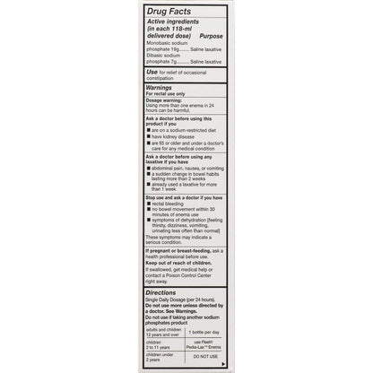 Fleet Adult Enema 2 Pack – Gentle, Pre-Filled Saline Enemas for Convenience