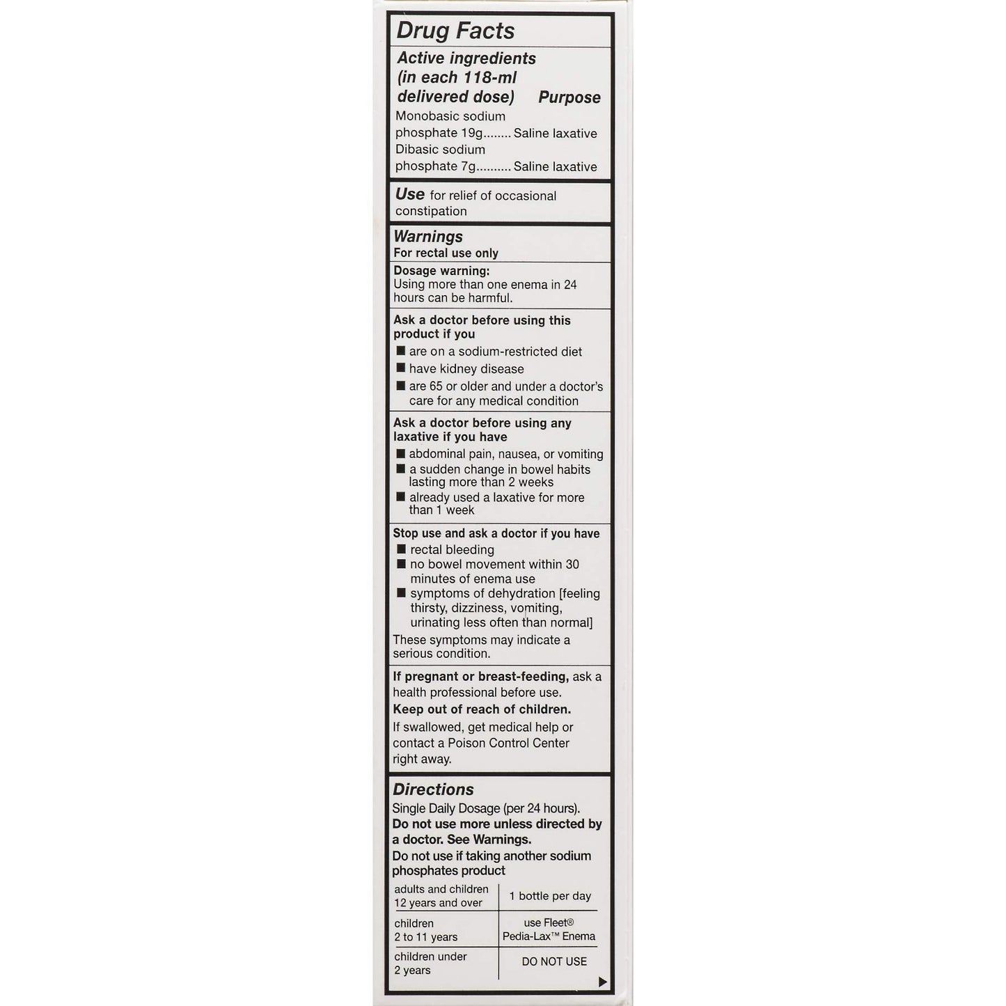 Fleet Adult Enema 2 Pack – Gentle, Pre-Filled Saline Enemas for Convenience