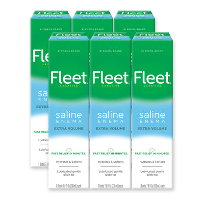 Fleet Laxative Saline Enema, 7.8 Fl Oz — Pack of 6 | Gentle, Quick Relief